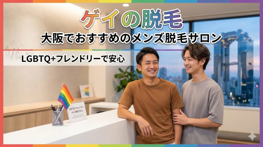 ゲイの脱毛大阪でおすすめのメンズ脱毛サロン