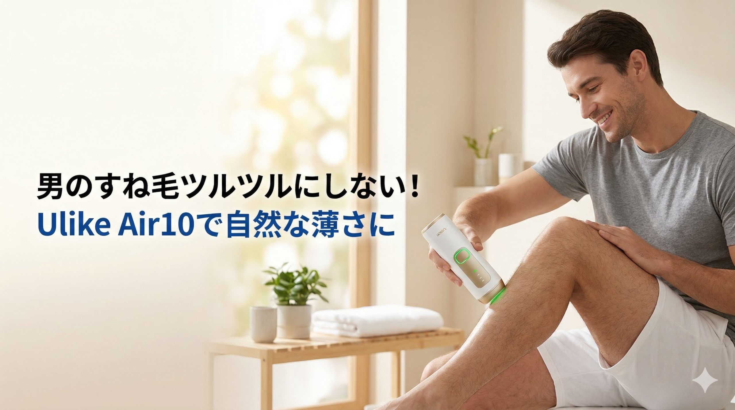 男のすね毛ツルツルにしない!Ulike Air10で自然な薄さに