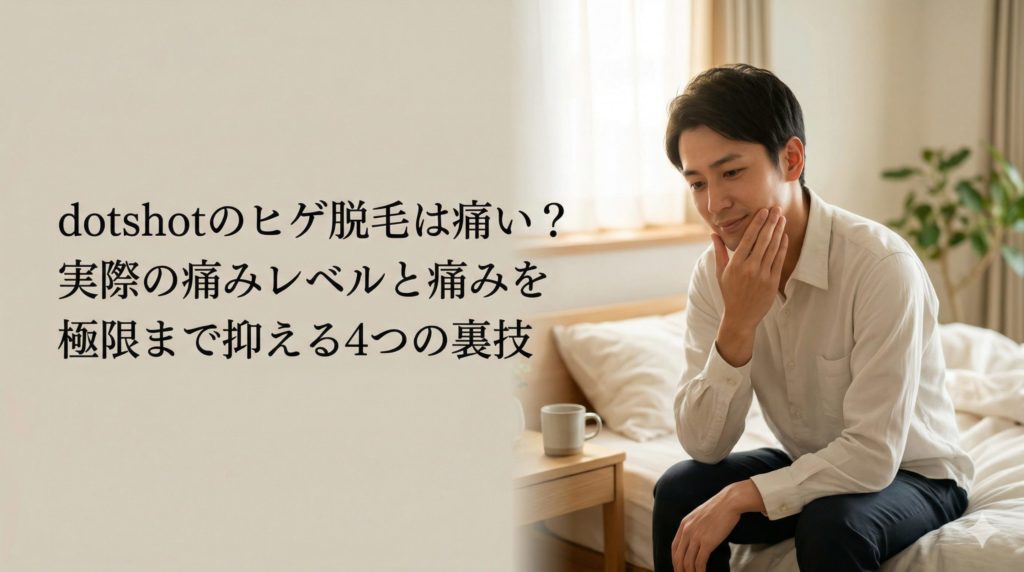dotshotのヒゲ脱毛は痛い?実際の痛みレベルと痛みを極限まで抑える4つの裏技