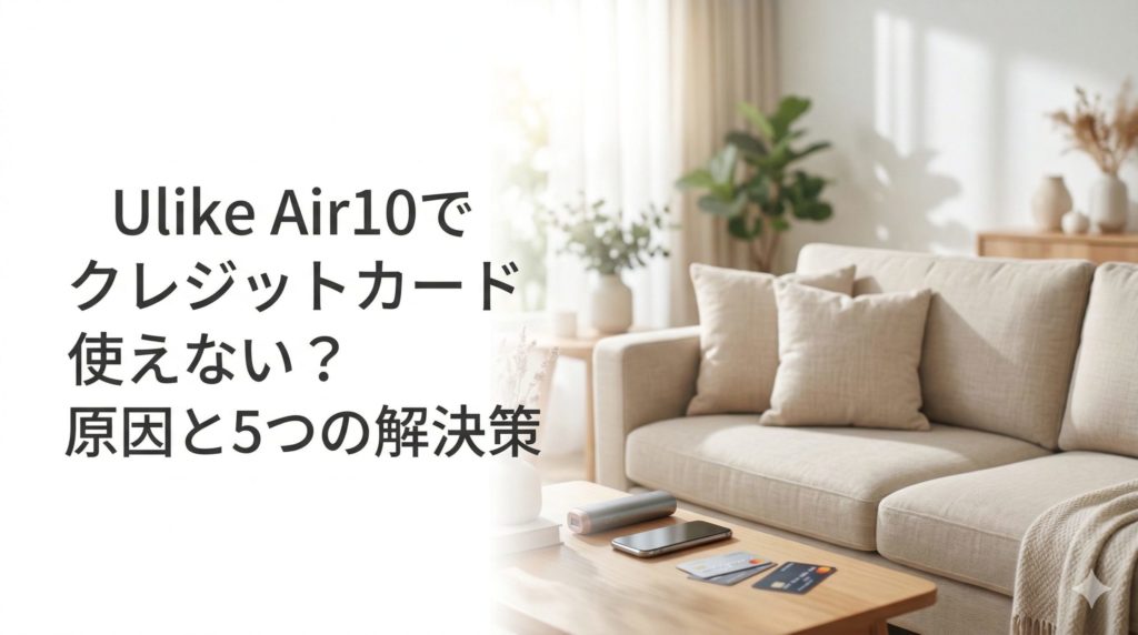 Ulike Air10でクレジットカード使えない？原因と5つの解決策