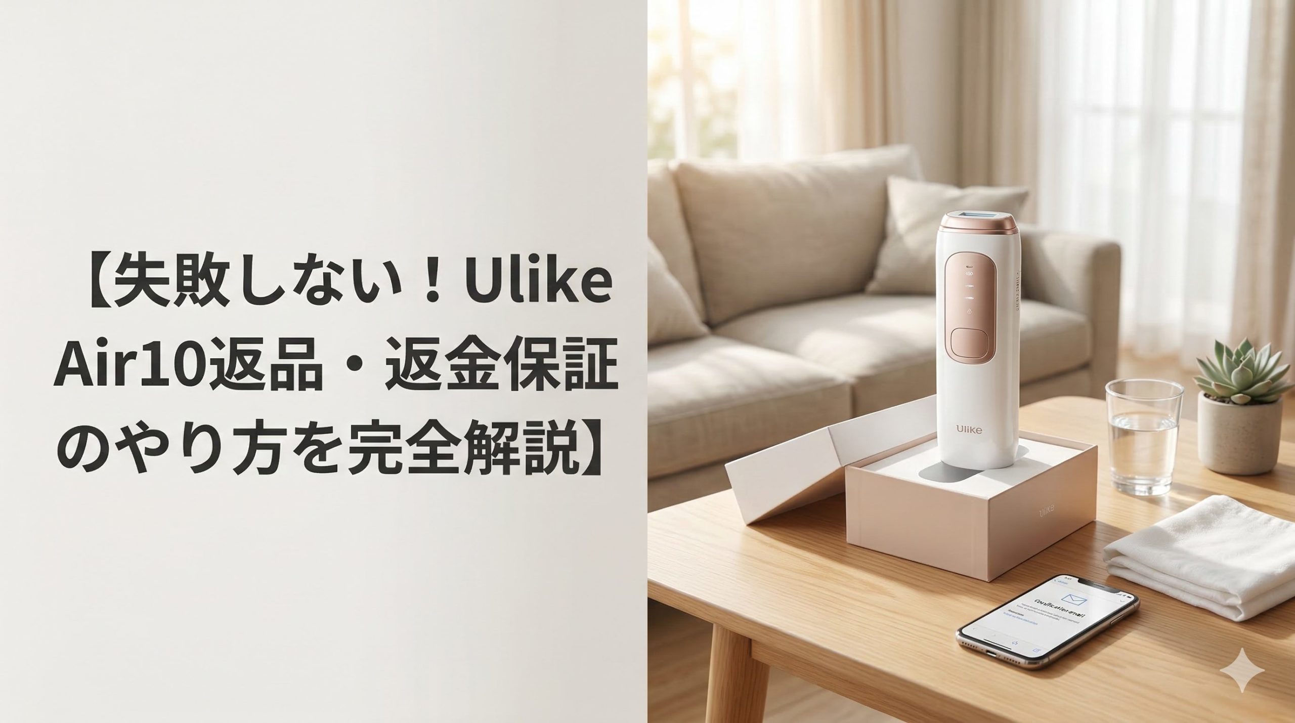 失敗しない!Ulike Air10返品・返金保証のやり方を完全解説