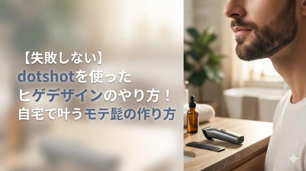 【失敗しない】dotshotを使ったヒゲデザインのやり方！自宅で叶うモテ髭の作り方